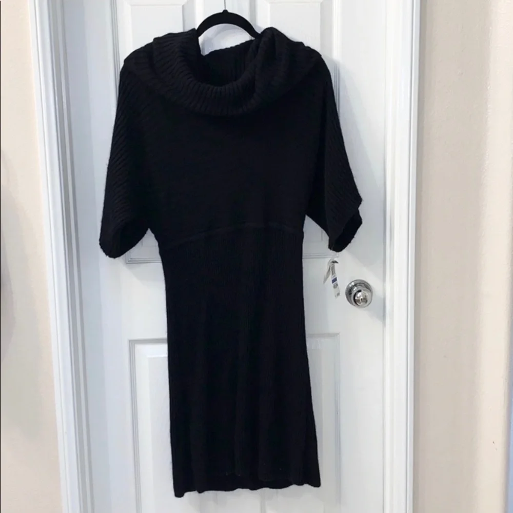 INC International Concepts NWT Black Sweater Dress XL